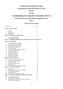 rules - Coordinating Cat Council of Australia