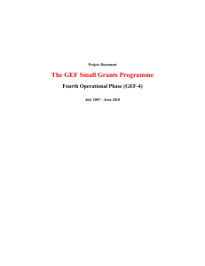 The GEF Small Grants Programme