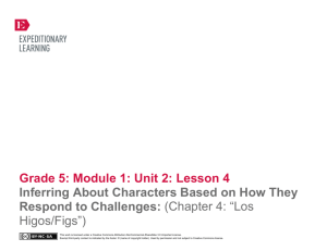 Grade 5: Module 1: Unit 2: Lesson 4 Inferring About Characters