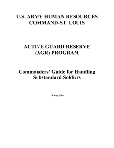 Commanders Guide to handling substandard Soldiers