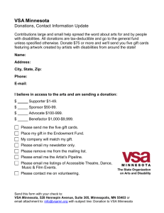 VSA arts of Minnesota donation form