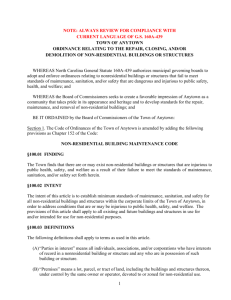 non-residential building maintenance code