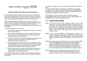 Health & Safety Leaflet - West Suffolk NHS Foundation Trust