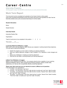 Work Term Report Template