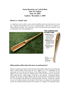 What is a “corked” bat? - The Physics of Baseball