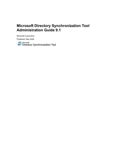 Configuring the Directory Synchronization Tool