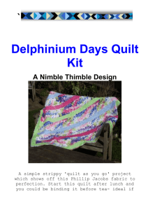 Delphinium Days Quilt Kit