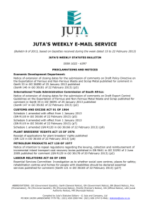 juta`s weekly e-mail service
