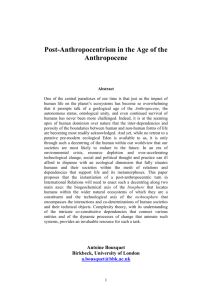 Towards a Post-Anthropocentric International Relations: Biosphere
