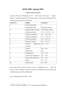 KJM 3200 / 4200 – Timetable lectures, Spring 2007