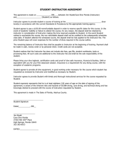 STUDENT-INSTRUCTOR AGREEMENT