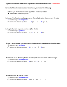 32-Synthesis and Decomposition Worksheet-Answers
