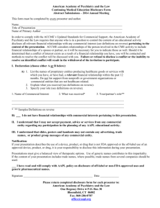 Continuing Medical Education Disclosure Form