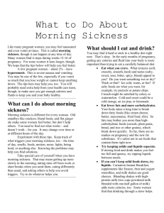 What to Do About Morning Sickness