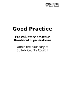 Good practice for voluntary amateur theatrical organisations
