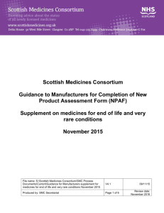 Guidance for manufacturers - Scottish Medicines Consortium