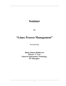 Linux Process Management - School of Information Technology