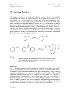 The Grignard Reaction - Chemistry at Winthrop University