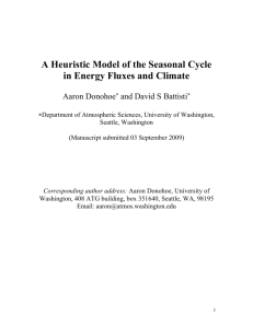 A Didactic Model of Seasonal Energy