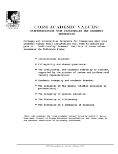 Core Academic Values