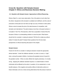 Cross-8e: Question with Sample Answer Chapter 4: Ethics and