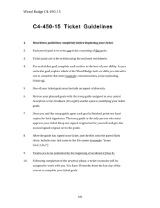 W00D BADGE TICKET WORK SHEETS