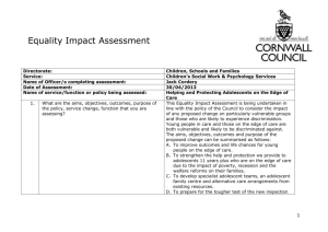 eqaulity impact assessments revised corporate