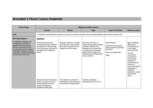 project logical framework - Global Environment Facility