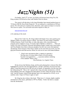 JazzNights 51, Jonny King, Ed Howard