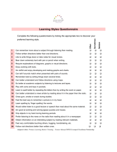 to Learning Styles Questionnaire [MS Word,93Kb]