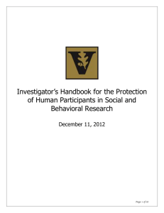 Handbook for Social and Behavioral Sciences