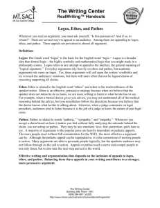 Logos, Ethos and Pathos