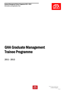 GHA Graduate Management Trainee Programme