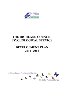 Psychological Service Development Plan 2011 to 2014, DOC 4.67