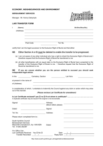 Lair transfer form (owner deceased)