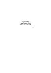 Key Concepts in Cognitive Psychology