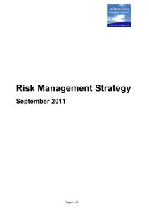 Risk Management Strategy - Allerdale Borough Council