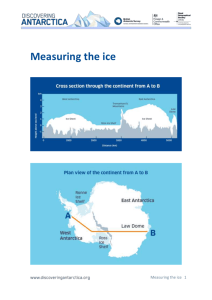 Measuring ice - Discovering Antarctica