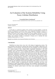 An Evaluation of the Systems Reliability Using Fuzzy Lifetime