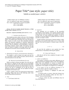 Paper Title (use style: paper title) - MT