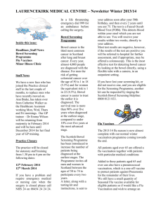 Winter Newsletter 2013.14 - Laurencekirk Healthcare Centre