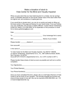 Stock Donation Form - Vista Center for the Blind and Visually Impaired