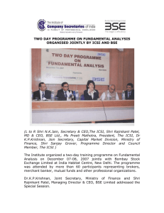 two day programme on fundamental analysis organised jointly