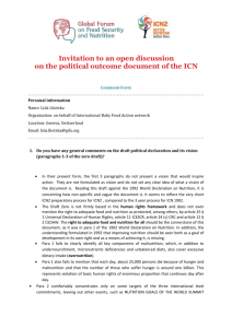 Invitation to an open discussion on the political outcome document