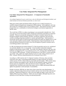 Case Study: Integrated Pest Management – A Component of