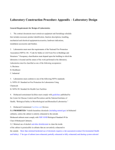 Laboratory Construction Procedure Appendix – Laboratory Design
