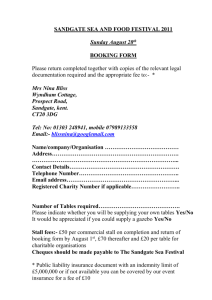 Sandgate Sea and Food Festival 2011 booking form