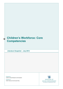 Core Competencies literature snapshot