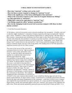 CORAL REEF ECOSYSTEM DYNAMICS