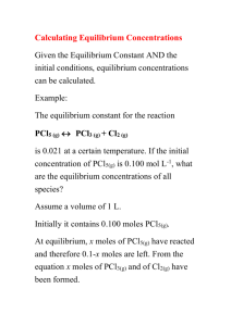 Calculating Equilibrium Concentrations